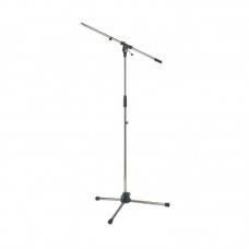 Stativ microfon tip girafa pentru doua microfoane,cromat